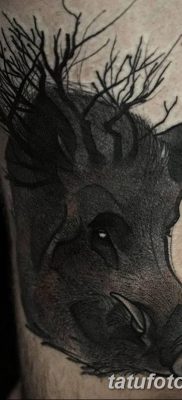 zdjęcie tatuażu dzika z dnia 02.12.2018 №043 - tatuaż dzika -