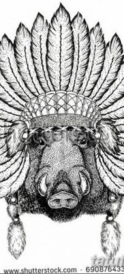 zdjęcie tatuażu dzika z dnia 02.12.2018 №057 - tatuaż dzika -