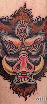 zdjęcie tatuażu dzika z dnia 02.12.2018 №067 - tatuaż dzika -