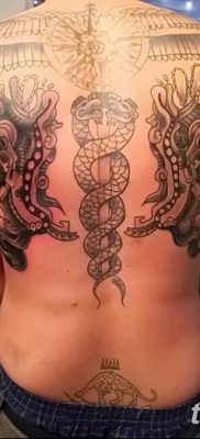 fotó a Caduceus tetoválásról, dátum: 2017.10.21. №143 - Caduceus tetoválás -