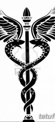 fotó a caduceus tetoválásról, kelt 2017.10.21 -én №001 - caduceus tetoválás -