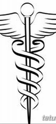 fotó a Caduceus tetoválásról, kelt 2017.10.21., 002 - Caduceus tetoválás -