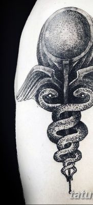 fotó a Caduceus tetoválásról, kelt 2017.10.21., 006 - Caduceus tetoválás -