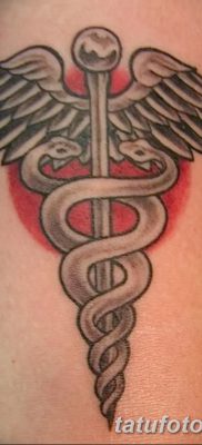 fotó a caduceus tetoválásról, kelt 2017.10.21 -én №017 - caduceus tetoválás -