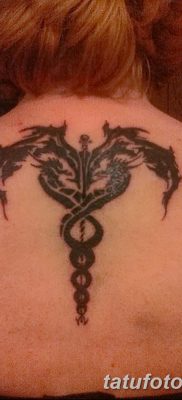 fotó a caduceus tetoválásról, kelt 2017.10.21 -én №040 - caduceus tetoválás -