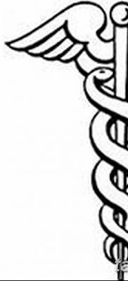 fotó egy Caduceus tetoválásról, kelt 2017.10.21 -én №047 - Caduceus tetoválás -