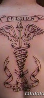 fotó a Caduceus tetoválásról, 2017.10.21. №068 - Caduceus tetoválás -