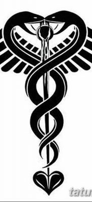 fotó a caduceus tetoválásról, kelt 2017.10.21 -én №072 - caduceus tetoválás -