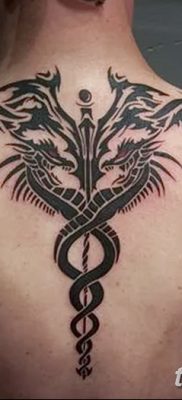 fotó a Caduceus tetoválásról, 2017.10.21. №077 - Caduceus tetoválás -