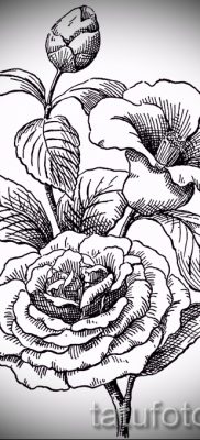 A kamélia tetoválás méltó változata a fotón a kaméliavirág tetoválás értelmezéséhez szükséges anyaghoz