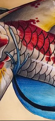 fotó egy ponty tetoválásról, kelte: 2017.10.28. №061 - ponty tetoválás -