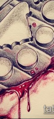 fénykép egy sárgaréz csukló tetoválásról (érték) - egy példa egy érdekes tetoválási rajzra - 030