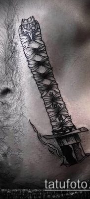 fotó Katana tetoválásról (Katana tetoválás) (érték) - példa rajz - 057