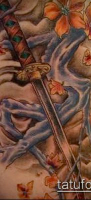 fotó Katana tetoválásról (Katana tetoválás) (érték) - példa rajz - 040