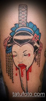 fotó Katana tetoválásról (Katana tetoválás) (érték) - példa rajz - 037