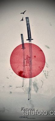 fotó Katana tetoválásról (Katana tetoválás) (érték) - példa rajz - 020