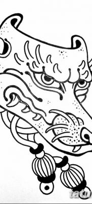 Fénykép a Kitsune tetoválásról 2018.10.10. №017 - Kitsune tetoválás rajza -