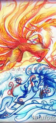 Fénykép a Kitsune tetoválásról 2018.10.10. №020 - Kitsune tetoválás rajza -