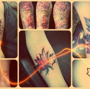 A juharlevél tetoválás jelentése - kész példák a fotón