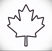 példa egy juharlevél tetoválás egyszerű vázlatára