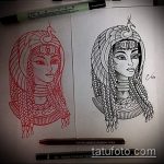 TLE TATTOO OF CLEOPATRA No. 817 - a kép méltó változata, amely könnyen használható változtatásra és tetoválásként Kleopátra