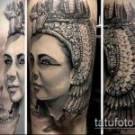 KLEOPATRA TETTOO № 631 - a kép exkluzív változata, amely jól használható a Kleopátra művészi tetoválás feldolgozására és alkalmazására