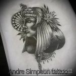 Tetoválás a CLEOPATRA 456. számról - a rajz méltó változata, amely jól használható a Kleopátra tetováláshoz