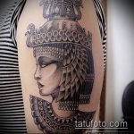KLEOPATRA TATTOO №35 - a kép egyedi változata, amely sikeresen használható a Kleopátra művészi tetoválás megváltoztatására és alkalmazására