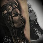 KLEOPATRA TETTOO № 58 - a rajz exkluzív változata, amely sikeresen használható a Kleopátra művészi tetoválás megváltoztatására és alkalmazására