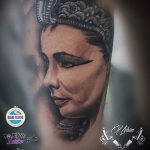 CLEOPATRA TATTOO # 967 - a rajz hűvös változata, amely sikeresen használható a Kleopátra művészi tetoválás módosítására és alkalmazására