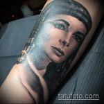 CLEOPATRA TATTOO 952. sz. - a rajz egyedi változata, amely sikeresen használható a Kleopátra művészi tetoválás feldolgozására és alkalmazására