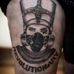 KLEOPATRA TETTOO № 449 - a kép egyedi változata, amely jól használható a Kleopátra művészi tetoválás átalakítására és alkalmazására