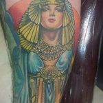 CLEOPATRA TATTOO №708 - a kép egyedi változata, amely könnyen használható felülvizsgálathoz és tetováláshoz Kleopátra