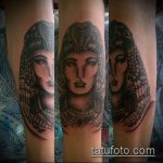 KLEOPATRA TETTOO №678 - a kép méltó változata, amely jól használható revízióhoz és tetováláshoz Kleopátra
