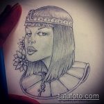 A CLEOPATRA TATTOO # 591 a kép hűvös változata, amely könnyen használható változtatáshoz és tetováláshoz Kleopátra