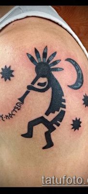 صورة من الوشم Kokopelli (معنى) - مثال الرسم - 002