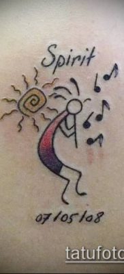 صورة من الوشم Kokopelli (معنى) - مثال الرسم - 006