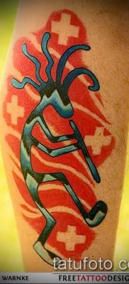 صورة للوشم Kokopelli (معنى) - مثال الرسم - 059