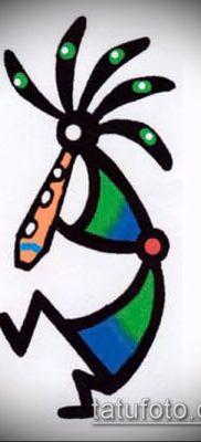 صورة الوشم Kokopelli (معنى) - مثال الرسم - 087
