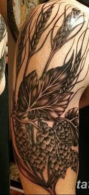 صورة وشم أذن من القمح بتاريخ 12/21/2017 №040 - وشم سبايك القمح -