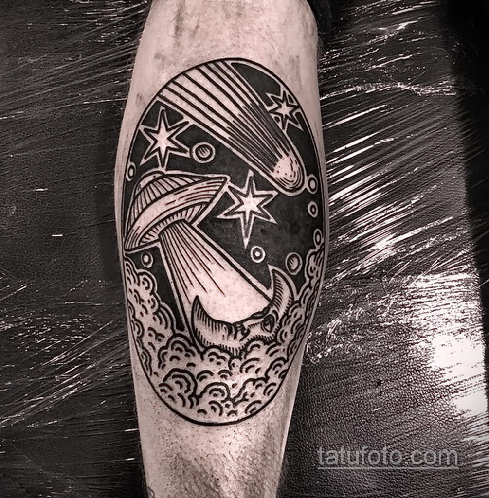 Zdjęcie tatuażu z kometą (asteroidą) 27.03.2021 №036 - tatuaż komety -