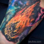 Zdjęcie tatuażu z kometą (asteroidą) 27.03.2021 №174 - tatuaż komety -