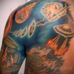 Zdjęcie tatuażu z kometą (asteroidą) 27.03.2021 №173 - tatuaż komety -