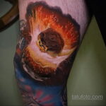 Zdjęcie tatuażu z kometą (asteroidą) 27.03.2021 №168 - tatuaż komety -