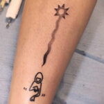 Zdjęcie tatuażu z kometą (asteroidą) 27.03.2021 №166 - tatuaż komety -