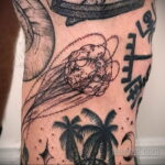 Zdjęcie tatuażu z kometą (asteroidą) 27.03.2021 №154 - tatuaż komety -