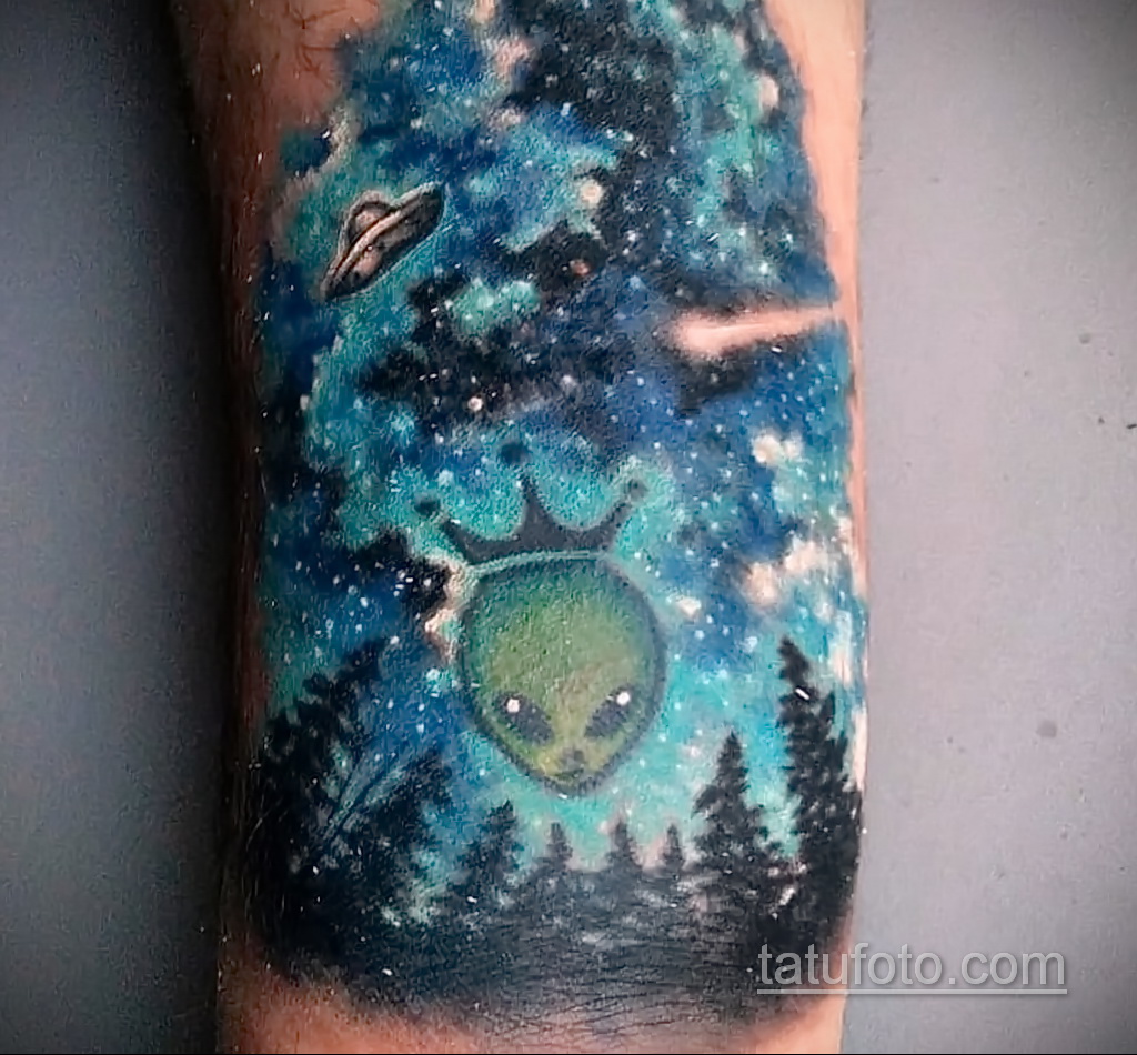 Zdjęcie tatuażu z kometą (asteroidą) 27.03.2021 №062 - tatuaż komety -