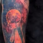 Zdjęcie tatuażu z kometą (asteroidą) 27.03.2021 №145 - tatuaż komety -