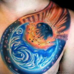 Zdjęcie tatuażu z kometą (asteroidą) 27.03.2021 №143 - tatuaż komety -