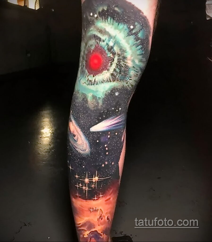 Zdjęcie tatuażu z kometą (asteroidą) 27.03.2021 №116 - tatuaż komety -
